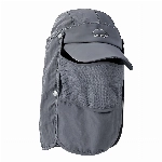 TAGVO Sonnenhut mit Abnehmbarer Halsklappe, UPF 50+ Schutz Atmungsaktive Angelhüte, Faltbare Schnell Trocknende Camping Wanderhut Sonnenkappen für Männer und Frauen - Universalgröße