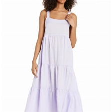 The Drop Britt Maxi-Zeltkleid im Stufendesign Kleider, Staubviolett, Large