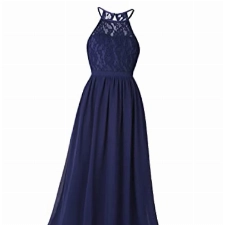 TiaoBug Blumenmädchenkleid festlich Mädchen Kleid Kinder Lange Chiffon Kleider Hochzeit Partykleid 104 116 128 140 152 164 Marineblau 152