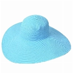 TININNA Damen Frauen Elegant Wide Rand Sonnenhut Strohhut Strandhut Sommerhut Sommer Hut Sonnenhuete Strand Kappe Sandstrand Sonnenhüte hellblau EINWEG Verpackung