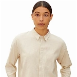 TOM TAILOR Damen Leinen Hemdbluse 1032228, 29517 - Sand Stone Beige, 46