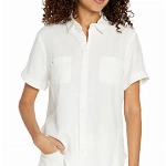 Tommy Hilfiger Campingshirt für Damen, Helles Weiß, Mittel