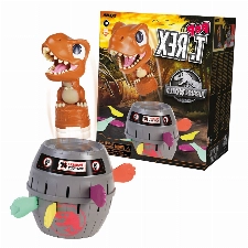 Tomy Pop Up Trex Classic Kinder Action Spiel, Familie & Vorschulkinder Spiel, Jurassic World Spiele, Action Spiel für Kinder 4, 5, 6, 7, 8 Jahre alt Jungen & Mädchen & Erwachsene