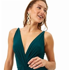TRENDYOL Damen Abschlussball/Brautjungfer Maxi Shift Regular Fit Gestrickt Abendkleid