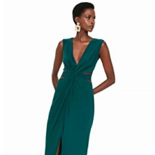 TRENDYOL Damen Bezaubernd Maxi Shift Regular Fit Gestrickt Abendkleid