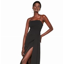 TRENDYOL Damen Maxi A-Linie Regular Fit Webstoff Abendkleid