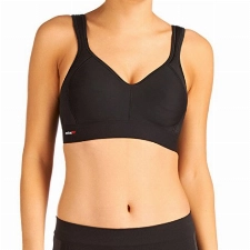 Triumph Damen Bustier Sport-BH Triaction Workout N, Einfarbig, Schwarz, 90D (Herstellergröße: Taille fabricant : 40D)