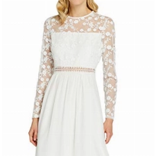 Truth & Fable Cbtf044 Anlässe Kleider, Weiß (Elfenbein), 38 (Label: M)