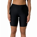 Ulla Popken Damen große Größen Übergrößen Plus Size Schwimmradler, schnelltrocknend schwarz 48 698609100-48