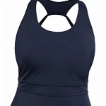 Ulla Popken, Damen, große Größen, Badeanzug Knotenrücken, hinten Knapper geschnitten