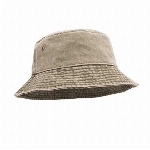 UltraKey Eimer Hut, Breite Krempe Washed Denim Baumwolle Outdoor Sonnenhut Flat Top Cap zum Angeln Wandern Strandsport Khaki
