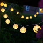 Uping® Led Lichterkette 20er Batterienbetriebene Lampions Laterne für Party, Garten, Weihnachten, Halloween, Hochzeit, Beleuchtung Deko usw. 3,6M warmweiß