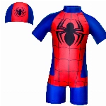 URAQT Badeanzug Jungen, Jungen Einteiler Bademode UV-Schutz Schwimmshirt-Set mit Badekappe für Wassersport Surfen Badeanzugparty (M)