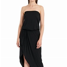 Urban Classics Damen Dames Viscose bandeaujurk Kleid, Schwarz, S EU