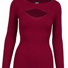 Urban Classics Damen Ladies Cut Out Dress Kleid, Rot (Burgundy 606), M EU