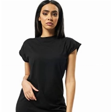 Urban Classics Damen Schouderjurk voor dames Kleid, Schwarz, XXL EU