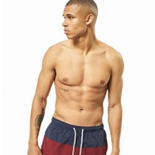 Urban Classics Herren Badehose Block Swim Shorts nvy/burgundy L