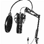 USB Gaming Mikrofon PC, TONOR Podcast Kondensator Microphone Kit Nierencharakteristik mit Arm Ständer Popschutz, Brodcasting Mic Studio Mikro, Mikrophon für Streaming Aufnahme YouTube Twitch PS4/5, Q9