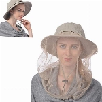 USHAKE Moskitonetz Hut Safari Hut Sonnenhut mit verstecktem Netz von Insekten