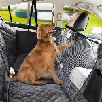 Vailge Autoschondecke für Hunde Rücksitz, rutschfeste Wasserabweisende Hundedecke Rückbank mit Sichtfenster und Sicherheitsgurt (142cm W x152cm L)