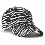 VALICLUD Cow-Stripe Baseball Cap Zebra Print Schirmmütze Baumwolle Leinen Schirmmütze Outdoor Sonnenhut für Frauen Mädchen