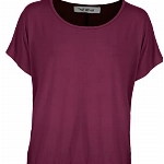 Van Der Rich ® - T-Shirt Rundhalsausschnitt (Made in Italy) - Damen (Bordeaux, XL)