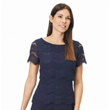 Vera Mont Damen 0018/4851 Kleid, Blau, 36 EU