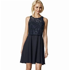 Vera Mont Damen 0102/4825 Kleid, Blau (Night Sky 8541), (Herstellergröße: 34)