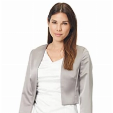 Vera Mont Damen Bolero-Jacke mit Kellerfalten Smoky Taupe,42