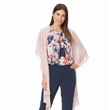 Vera Mont Damen Chiffonstola mit Volant Foggy Rose,L