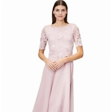 Vera Mont Damen Cocktailkleid mit Spitze Foggy Rose,42