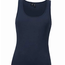 VERO MODA Damen Tank Top VMMaxi My Soft Long Basic Damentop 10185110 Black iris M