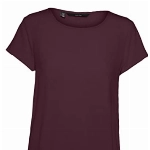 VERO MODA Damen VMBECCA Plain SS TOP GA NOOS T-Shirt, Winetasting, L
