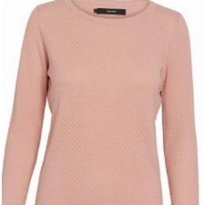 VERO MODA Damen Vmcare Structure O-neck Blouse Ganoos Pullover, Misty Rose, M EU