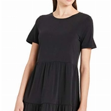 VERO MODA Damen Vmfilli Calia Short Dress Ga Noos Kleid, Schwarz, L EU
