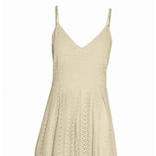 VERO MODA Damen VMHONEY LACE Pleated Singlet Dress WVN Kleid, Sandshell, S