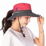 VICSPORT Sonnenhut Damen UV Schutz Hut Faltbar Wanderhut Gartenhut Boonie Fischerhut
