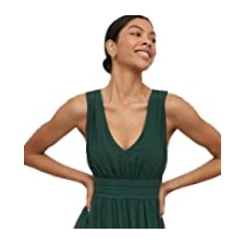 Vila Damen Vimilina Lange Jurk/Su - Noos Dress, Pineneedle, 40 EU