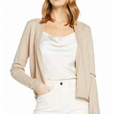 Vila Damen Viril Short L/S Knit Cardigan-noos Strickjacke, Natural Melange, L EU