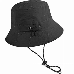 Voqeen Sonnenhut Fischerhut Damen Herren Outdoor Faltbar Anglerhut Sonnenschutz Wasserdichter UPF 50+ Unisex Sommerhut Wanderhut Regenhut 54-62cm,Schwarz