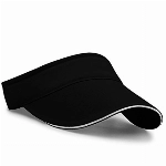 VSUSN Unisex Visor Cap Sonnenhut Einstellbar Sommerhut mit Klettverschluss für Damen und Herren,Schwarz