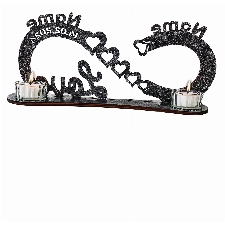 Waluna® Love Liebesgeschenk Teelichthalter Unendlichkeitszeichen personalisiert mit Zwei Namen und Datum Herzen Hochzeitsgechenk zum Jahrestag Hochzeit mit Kerzen in 12 Farben kerzenhalter Tischdeko