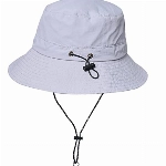 WANYIG Sonnenhut Damen Herren UV Schutz Faltbar Safari Hut Wasserdicht Sommerhut Wanderhut Anglerhut Outdoor Buschhut Schnell Trocken 55-58CM (Hellgrau)