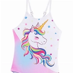 WAWSAM Einhorn Mädchen Badeanzug Regenbogen Badeanzüge Schwimmen Einteilige (as3, Age, 5_Years, Regenbogen, 120)