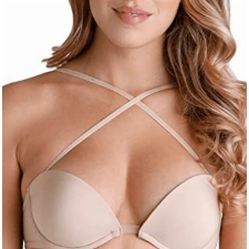 Wonderbra Damen Multiplunge Everyday Push-up Push up BH, Hautfarbe, 80B EU