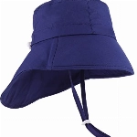 XYIYI Dunkel Blau Baby Kinder Sonnenhut mit Nackenschutz für 3-6 Jahre Jungen
