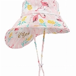 XYIYI Rosa Flamingo Baby Toddler Kinder Sonnenhut mit Nackenschutz für 1-3 Jahre Mädchen