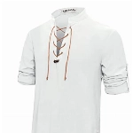 YAOHUOLE Herren Leinenhemd Sommer Leinen Hemd Herren Langarm Herren Hemd Regular Fit Men Shirt Weiß 2XL