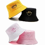 YMIFEEY 2 Stück Damen Fischerhut Reversibel Unisex Bucket Hat Sonnenhut Lächeln Strandhut Anglerhut Fischermütze faltbar Sommerhut Eimer Hut Outdoor Mütze Herren Freizeithut