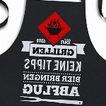 YORA Grillschürze für Männer lustig - Bin am Grillen - Vatertagsgeschenk inkl. personalisierbarer Urkunde - lustige Geschenke zum Vatertag - Geschenkideen Papa & Opa